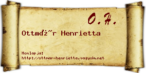 Ottmár Henrietta névjegykártya